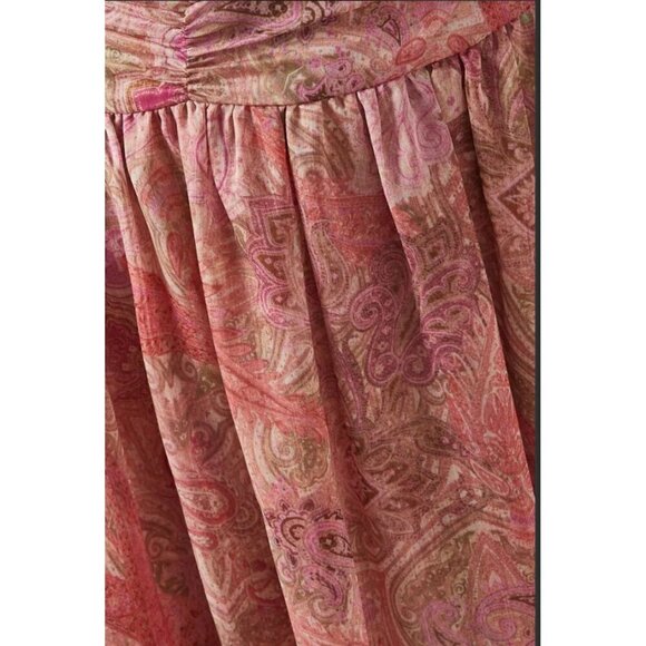 NWT‎ Strapless Arianne Dress Misa Los Angeles Paisley Pink Chiffon Size M - Picture 12 of 16
